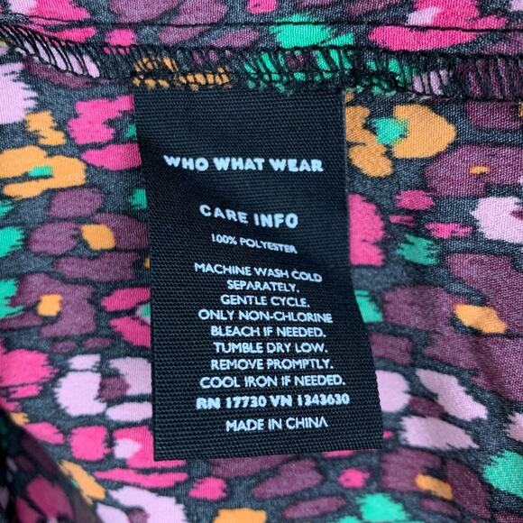 Who What Wear Multi Colored Floral Print Top Women's Size Small - Picture 7 of 8
